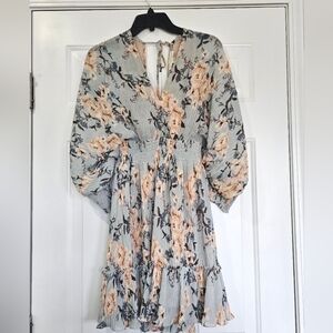 Lovestitch Bohemian Dress size small with plunging V neckline and open back